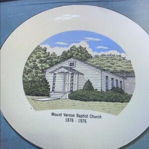 Commemorative plate Mount Vernon Baptist Church, Centennial 1876-1976. Used
